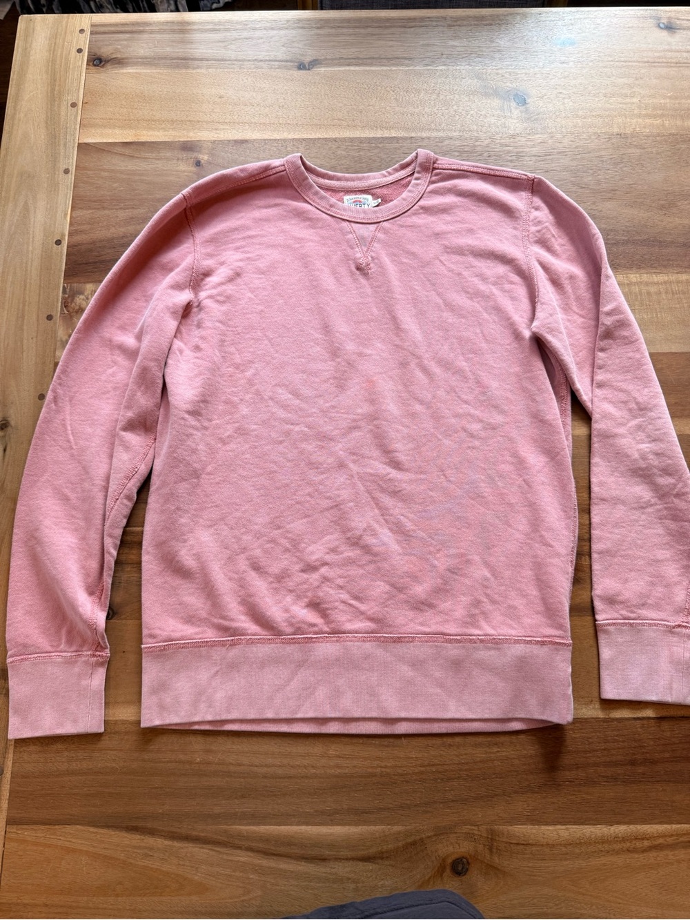 Faherty Men's Crewneck Sweater in Dusty Rose
